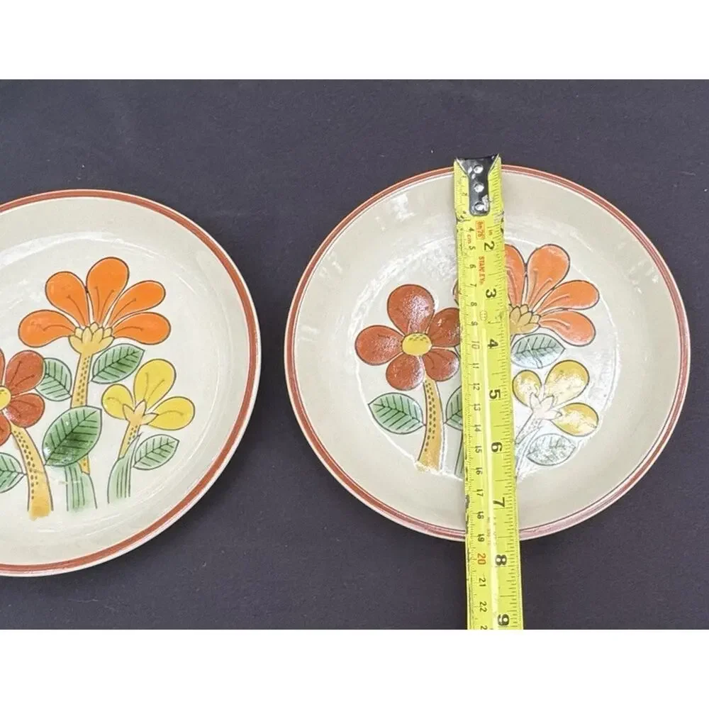 Norleans Stoneware Indian Summer Set of 2 Salad or Bread Plates 7.5